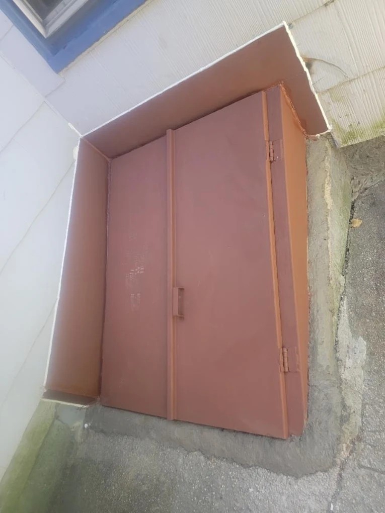 Custom sidewalk cellar door steel plate fabrication by Steel Masters NYC in Brooklyn